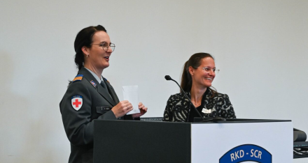 Gisela Rütti und Karolina Frischkopf SRK am Rapport Rotkreuzdienst